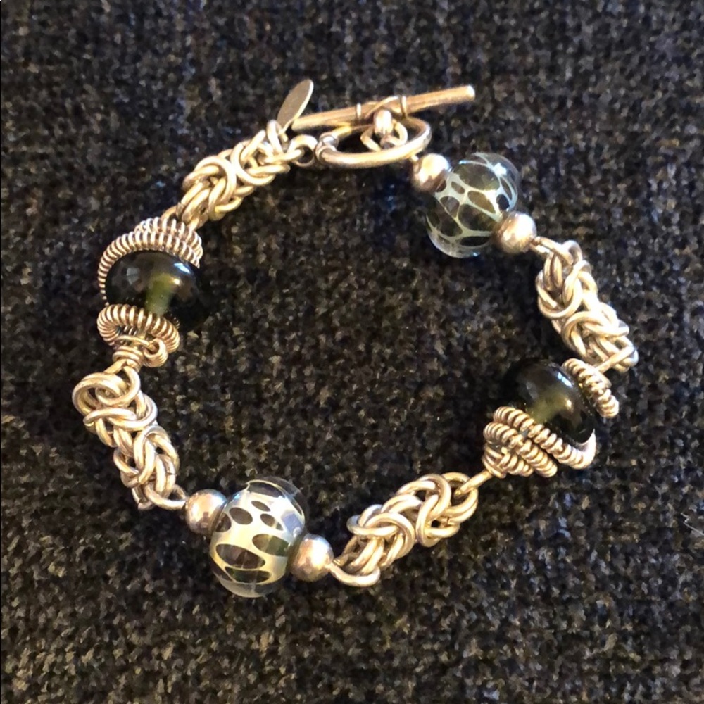 Murano glass bead bracelet